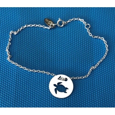 Bracelet femme argent, créateur CabaneTchanque, Token's Tortue