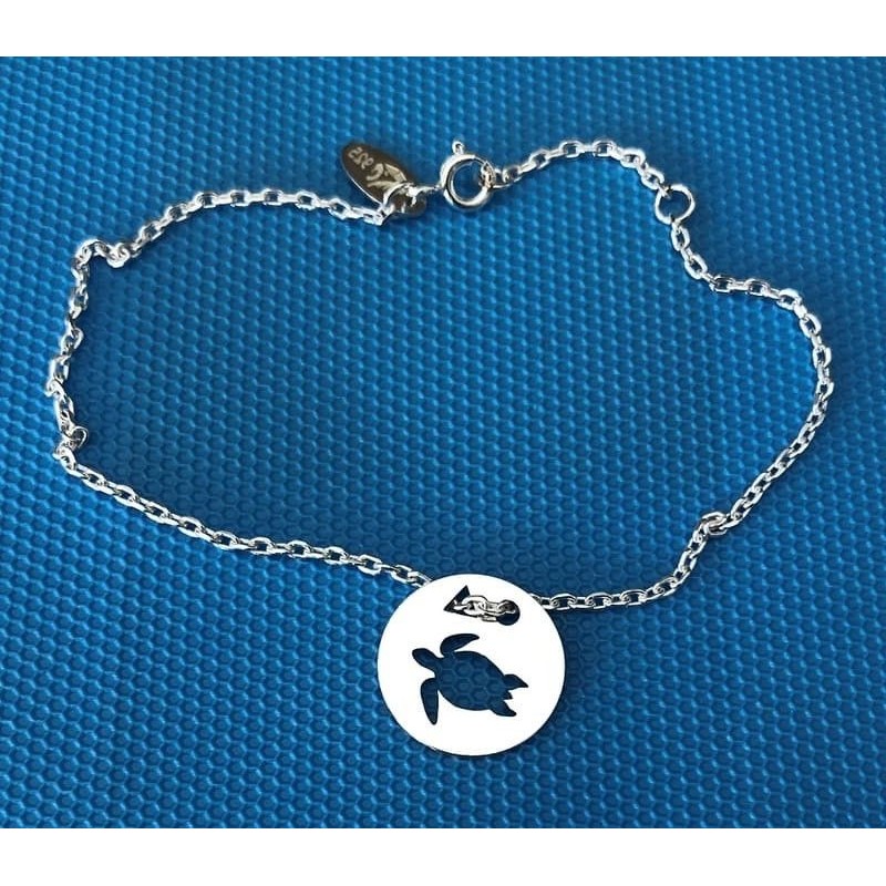 Bracelet femme argent, créateur CabaneTchanque, Token's Tortue