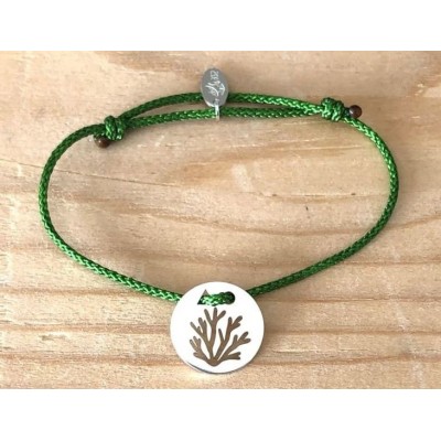 Bracelet femme argent, Token's Corail, Cordon couleur au choix