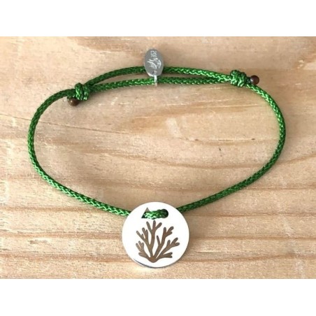 Bracelet femme argent, Token's Corail, Cordon couleur au choix