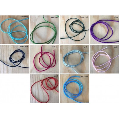 Bracelet Vague, Argent 925 & cordon couleur au choix