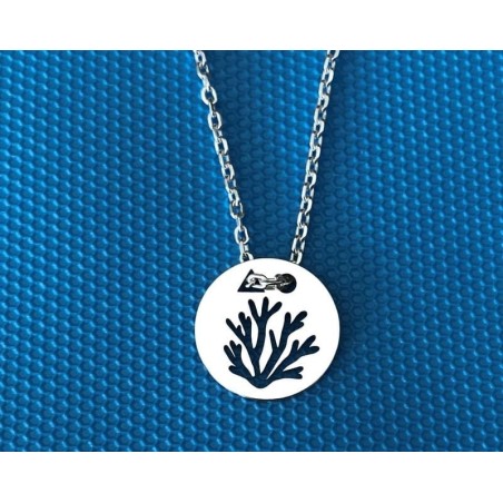 Collier femme argent, créateur CabaneTchanque, Pendentif Corail Collier femme argent, créateur CabaneTchanque, Pendentif Corail
