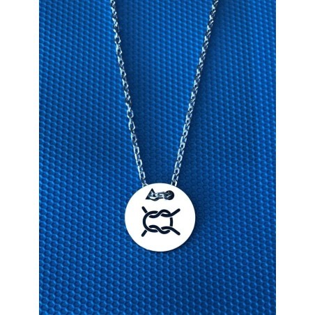 Collier femme argent, créateur CabaneTchanque, Pendentif Noeud
