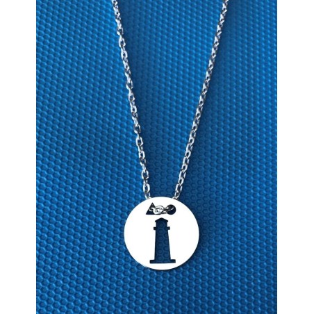 Collier femme argent, créateur CabaneTchanque, Pendentif Phare