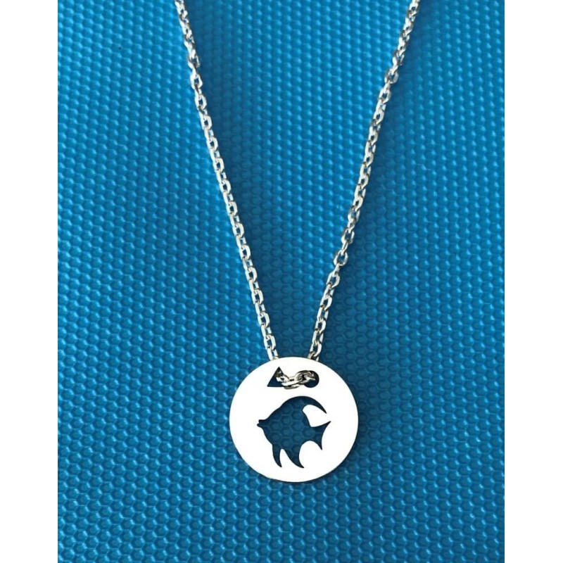 Collier femme argent, créateur CabaneTchanque, Pendentif Poisson