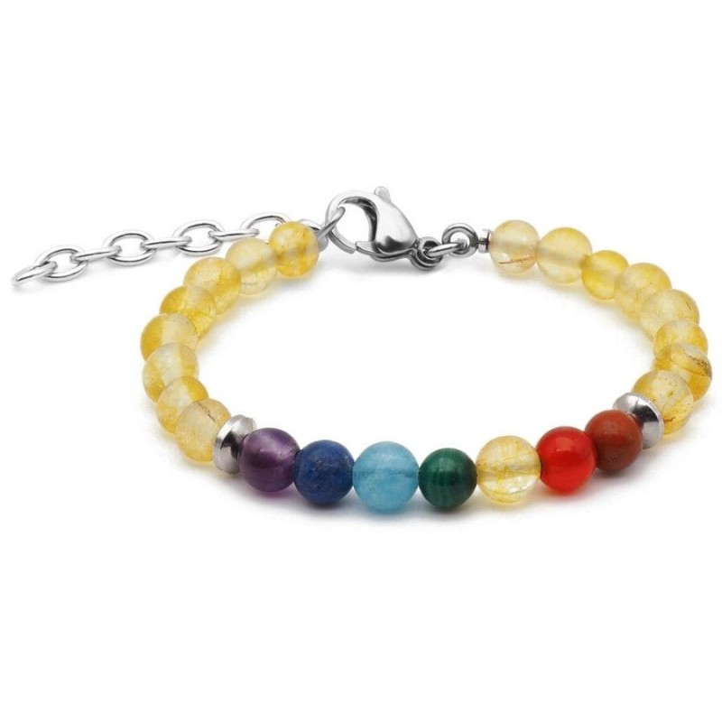 Bracelet Chakra Homme Femme Pierres Naturelles Jaspe Vert Shamballa