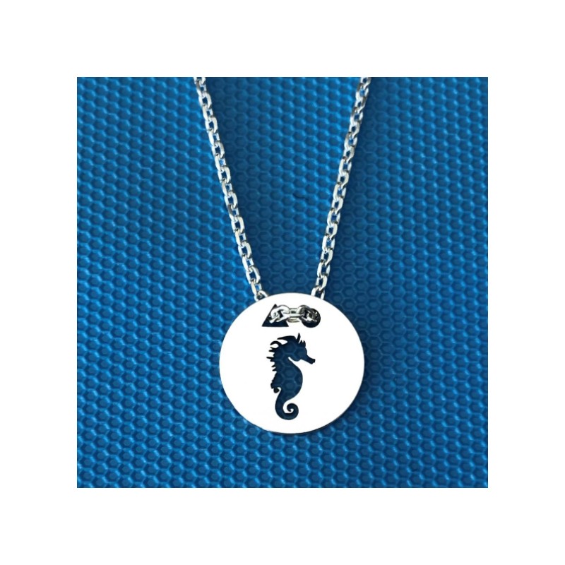 Collier femme argent, créateur CabaneTchanque, Pendentif Hippocampe