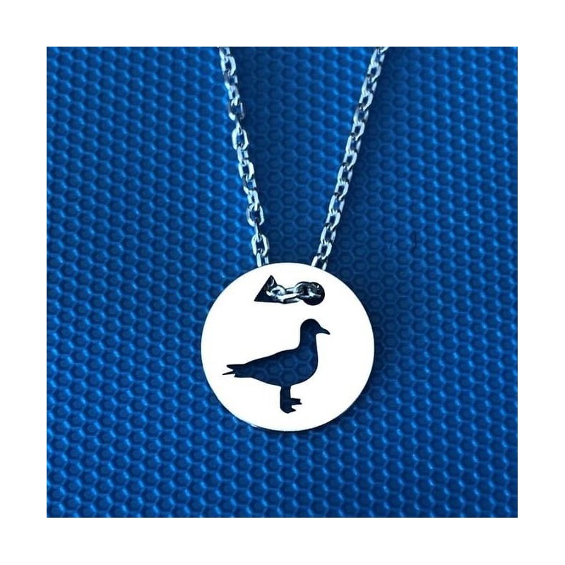Collier femme argent, créateur CabaneTchanque, Pendentif Mouette