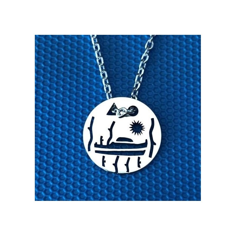 Collier femme argent, créateur CabaneTchanque, Pendentif Pinasse