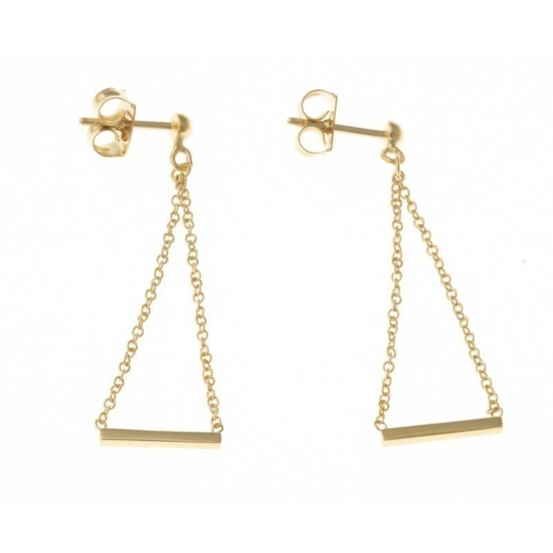 boucle d'oreille en plaqué or fantaisie pour femme, Equilibre boucle d'oreille en plaqué or fantaisie pour femme, Equilibre