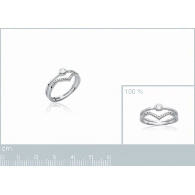 bague argent pour femme avec oxyde de zirconium