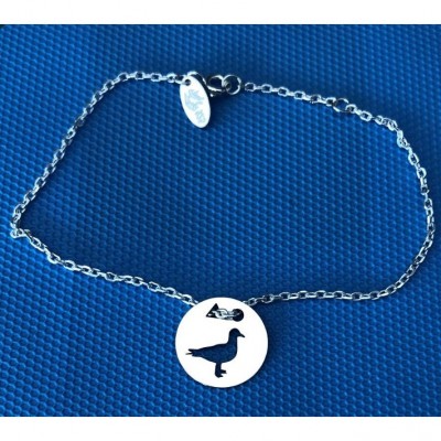 Bracelet femme argent, créateur CabaneTchanque, Token's Mouette