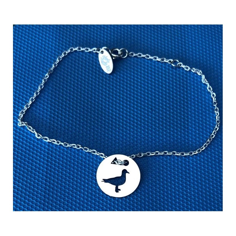 Bracelet femme argent, créateur CabaneTchanque, Token's Mouette