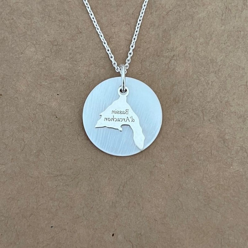 Collier créateur femme, Nacre blanche et Argent 925 - Bassin d'Arcachon