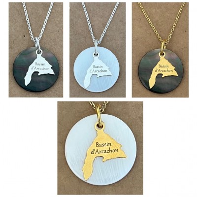 Collier créateur femme et pendentif en Nacre - Bassin d'Arcachon