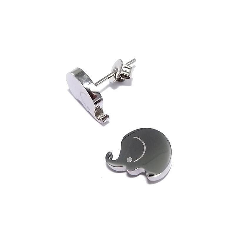 boucle d'oreille acier inoxydable fantaisie, Eléphant boucle d'oreille acier inoxydable fantaisie, Eléphant