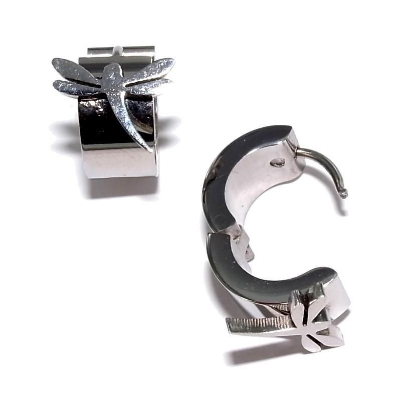 anneaux d'oreilles acier inoxydable pour femme, Libellule anneaux d'oreilles acier inoxydable pour femme, Libellule