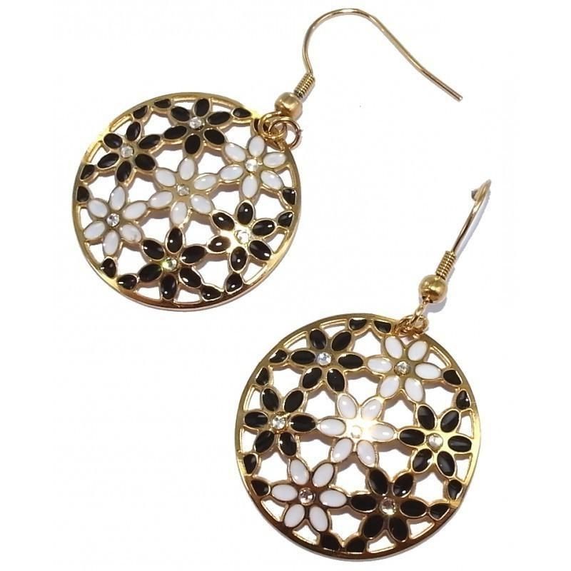 boucle d'oreille acier inoxydable doré pour femme, Florilège boucle d'oreille acier inoxydable doré pour femme, Florilège