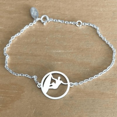 Bracelet de créateur en argent pour femme - Surfeur frontside Bracelet de créateur en argent pour femme - Surfeur frontside