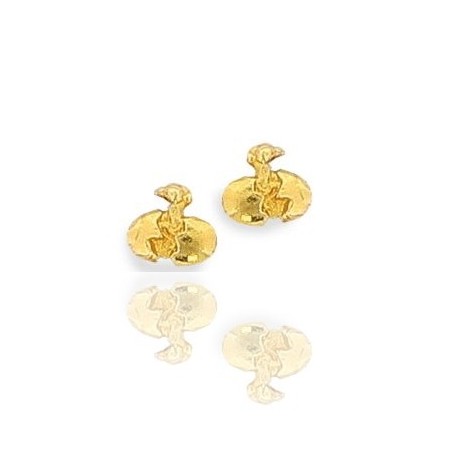 boucles d'oreilles fillette plaqué or - Autruches