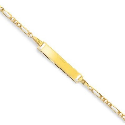 Gourmette d'identité bébé & enfant en plaqué or - Lyn&Or Bijoux