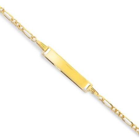 Gourmette d'identité bébé & enfant en plaqué or - Lyn&Or Bijoux