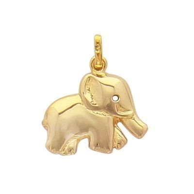 Pendentif enfant en plaqué or - Eléphant