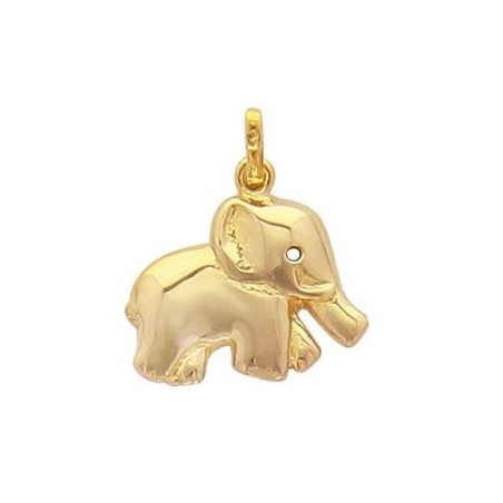 Pendentif enfant en plaqué or - Eléphant