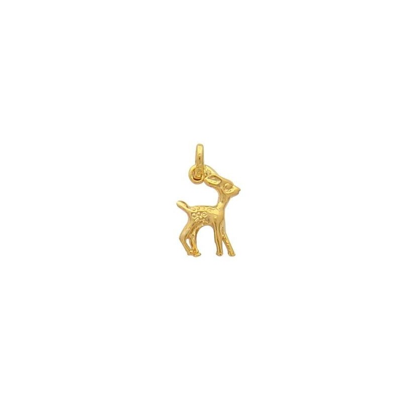 Pendentif enfant en plaqué or - Faon, Bambi