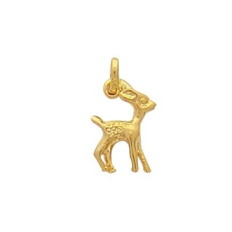 Pendentif enfant en plaqué or - Faon, Bambi