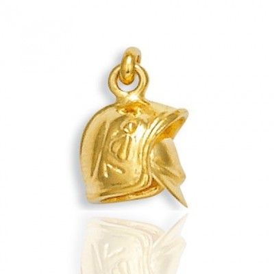 Pendentif casque de pompier en plaqué or 18 carats - Lyn&Or