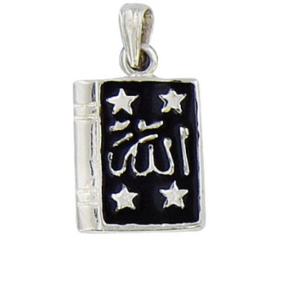 Pendentif Coran en argent et émail, femme & homme