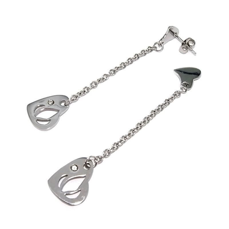 coeur boucle d'oreille acier inoxydable fantaisie femme, Dalla coeur boucle d'oreille acier inoxydable fantaisie femme, Dalla