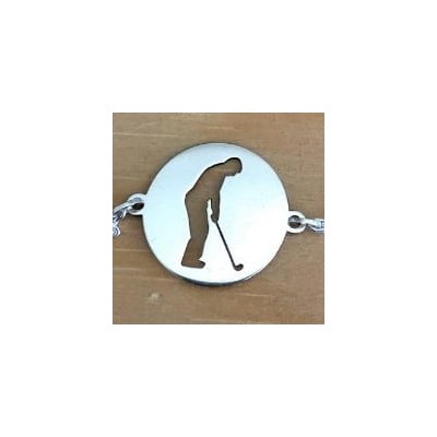 Bracelet golf argent pour femme - Golfeur Practice, Lyn&Or Bijoux