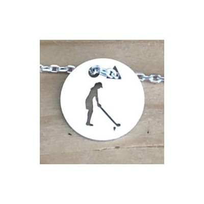 Bracelet Golf pour femme argent - Golfeuse Bois, Lyn&Or Bijoux