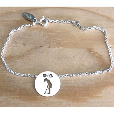 Bracelet golf femme argent - Golfeuse Puting - CabaneTchanquée