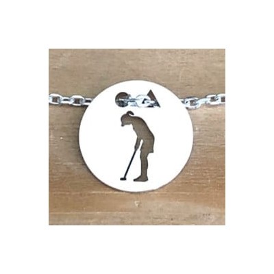 Bracelet Golf pour femme argent - Golfeuse Putting, Lyn&Or Bijoux