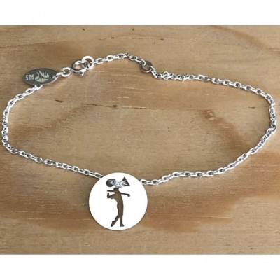 Bracelet golf femme argent - Golfeur - CabaneTchanquée