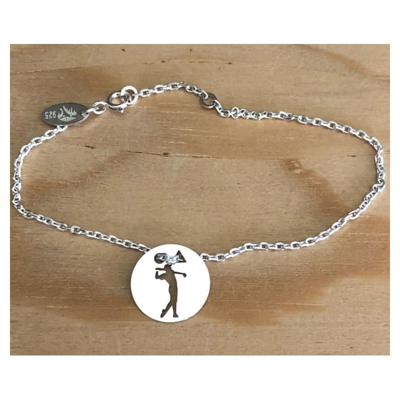 Bracelet golf femme argent - Golfeur - CabaneTchanquée