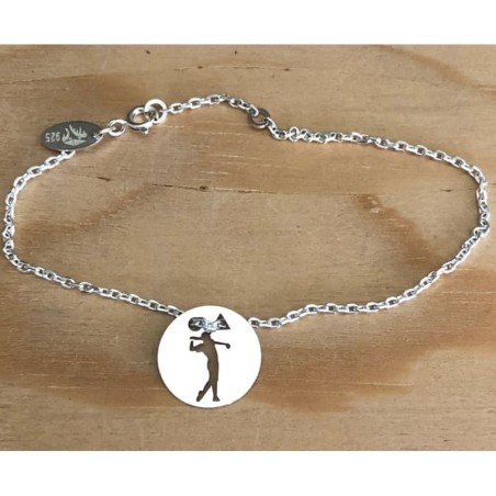 Bracelet golf femme argent - Golfeur - CabaneTchanquée