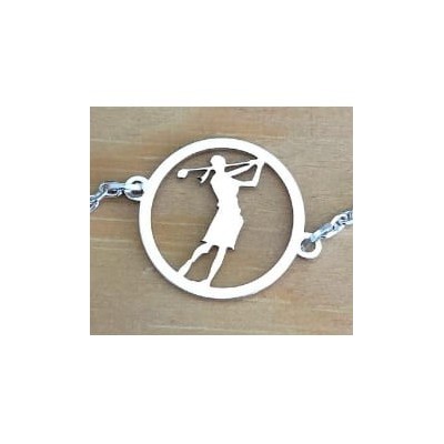 Bracelet Golf pour femme argent - Golfeuse, Lyn&Or Bijoux