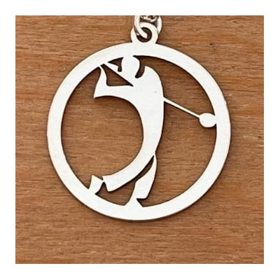 Prix compétition de Golf: Collier + pendentif pour femme argent, Golf - Golfeur, Lyn&Or Bijoux