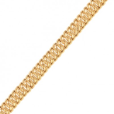 Bracelet femme en or jaune 18 carats, maille américaine