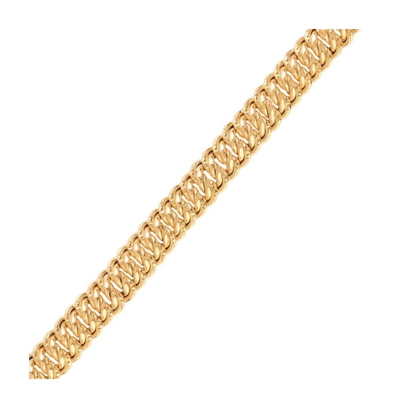Bracelet femme en or jaune 18 carats, maille américaine