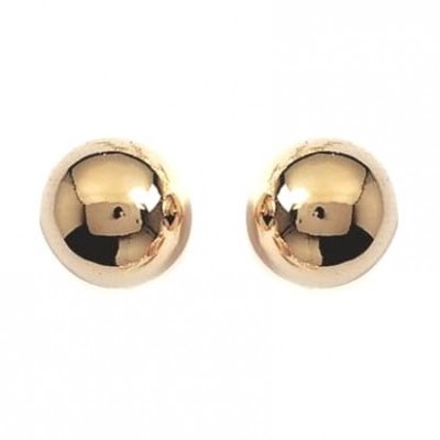 Clous d'oreille femme, Perle dorée en plaqué or 12mm