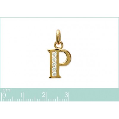 Pendentif lettre H initiale du prénom, argent et zircon