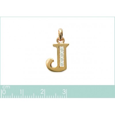 Pendentif lettre O initiale du prénom, argent et zircon
