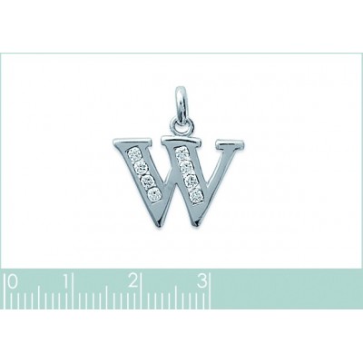Pendentif lettre G initiale du prénom, plaqué or 18k et zircon