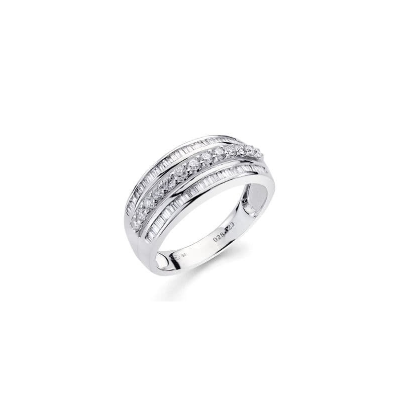 Bague diamants et or blanc pour femme