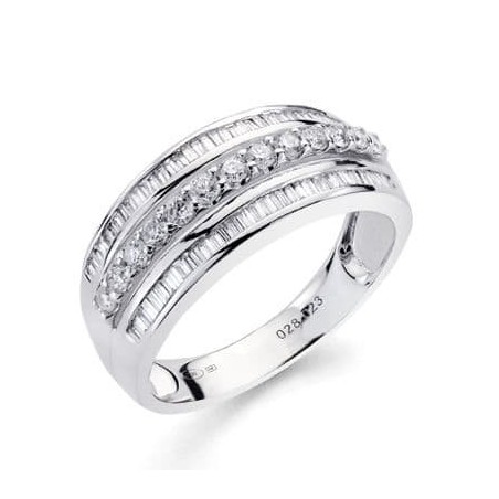 Bague diamants et or blanc pour femme